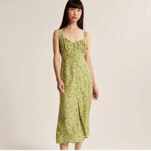 Abercrombie & Fitch Button-Through Midi Dress- M